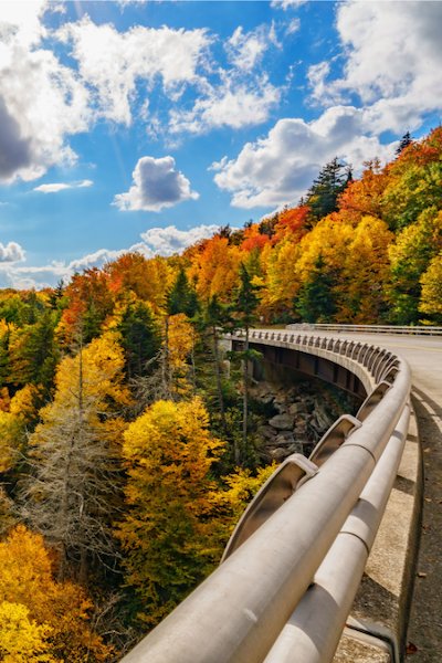 View of the Blue Ridge Parkway in Autumn.